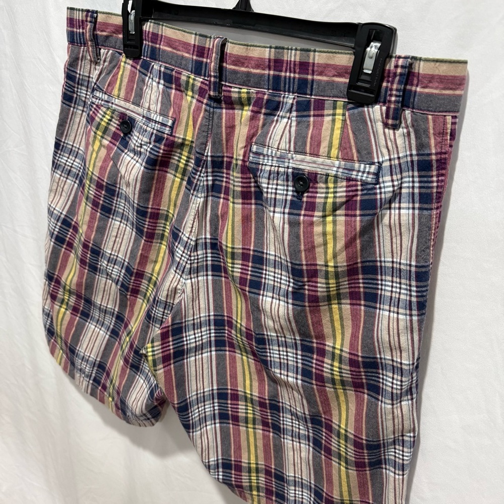 Preppy Plaid Cotton Flat Front Tailored Casual Mens Shorts 36 Banana‎ Republic - Picture 7 of 11